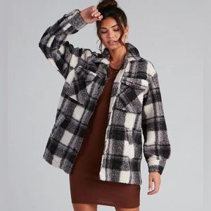 Windsor Store Plaid Sherpa Shacket